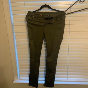 design lab green colored skinny jeans
